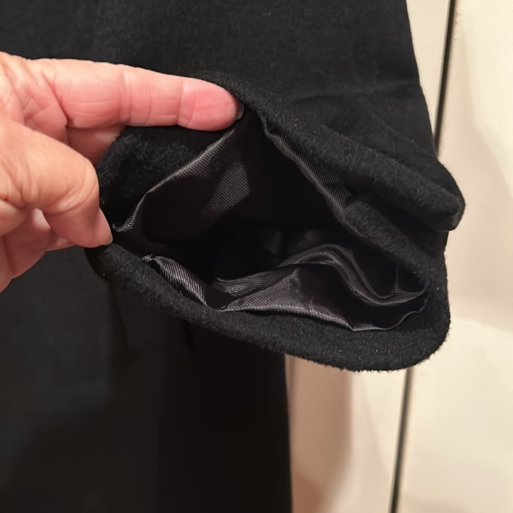 Meeting Street -44R - Knee Length - Mens - Black - Wool Coat - Picture 8 of 8